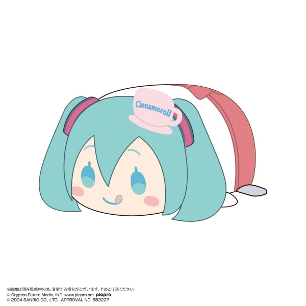 Hatsune miku×Cinnamoroll POTE KORO MASCOT Msize 2 (ITEM D)