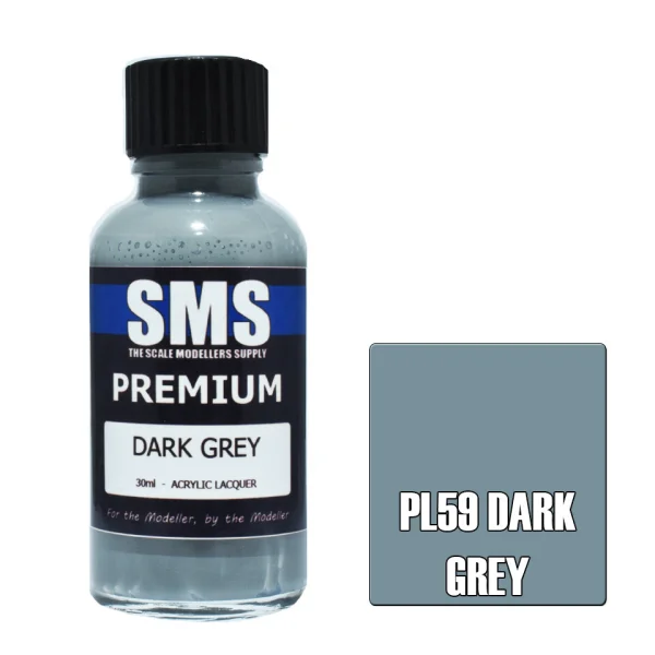 The Scale Modellers Supply (SMS) Premium DARK GREY 30ml - Paints