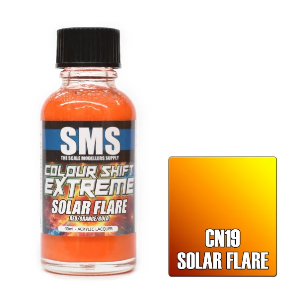 The Scale Modellers Supply (SMS) Colour Shift Extreme SOLAR FLARE (RED/ORANGE/GOLD) 30ml - Paints