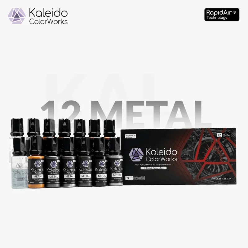 Gaahleri 12 Metal Colors Set - Paints