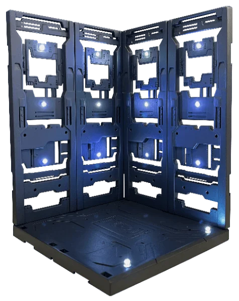 LED HANGER BASE (painted in blue-black)