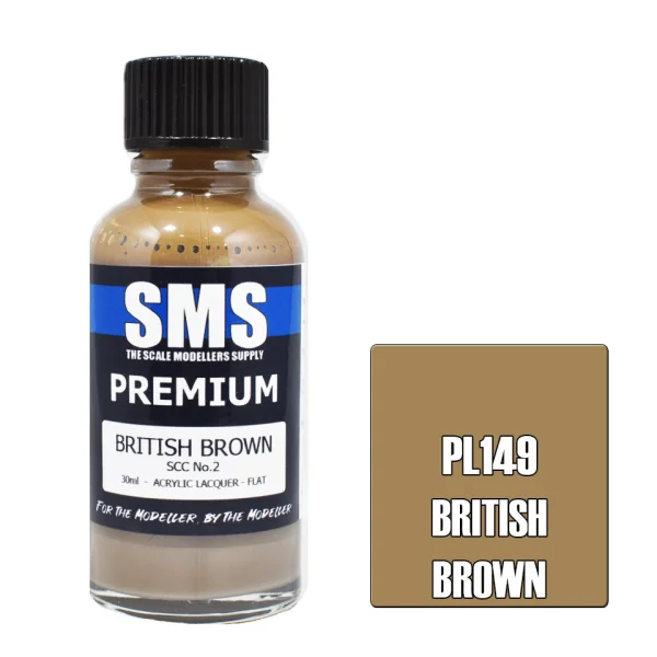 The Scale Modellers Supply (SMS) Premium BRITISH BROWN SCC No.2 30ml - Paints