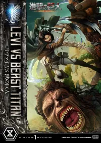 Prime 1 Studio Ultimate Premium Masterline  TV animation Attack On Titan  Levi versus Beast Titan Bonus Version - Attack on Titan - photo 46