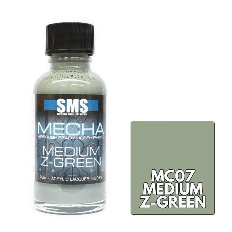 The Scale Modellers Supply (SMS) Mecha Colour MEDIUM Z-GREEN 30ml - Paints