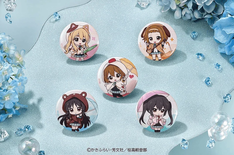 GoodSmile Moment K-ON! Fluffy Rain Series Collectible Pinback Button - K-ON!